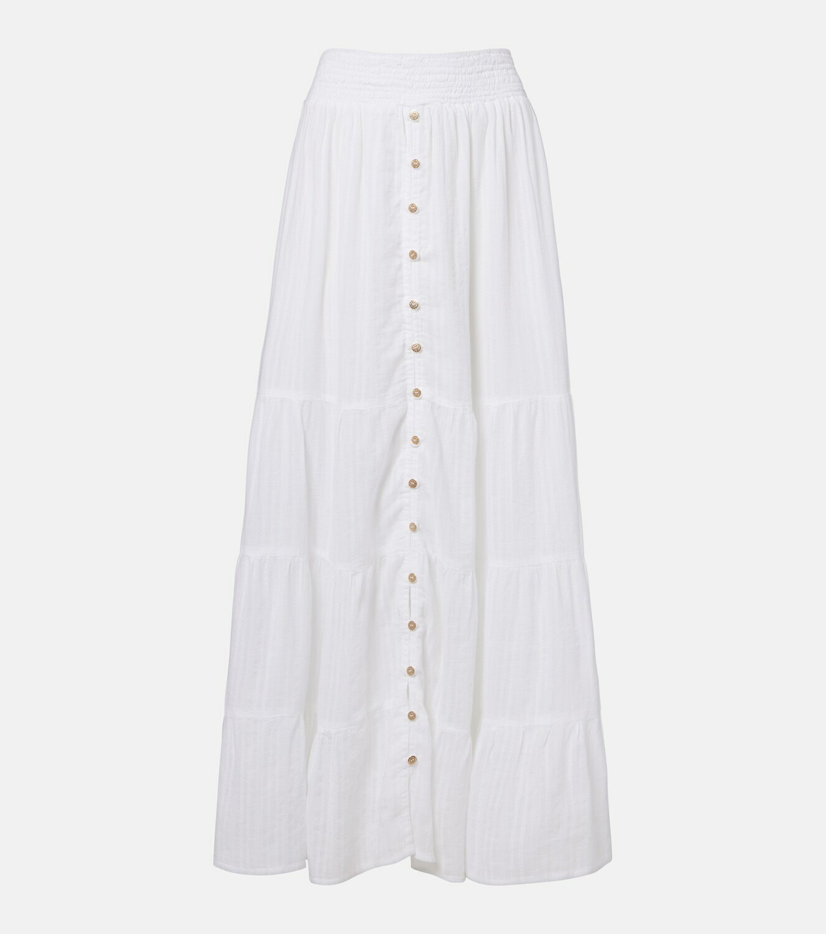 Melissa Odabash Dee tiered cotton maxi skirt