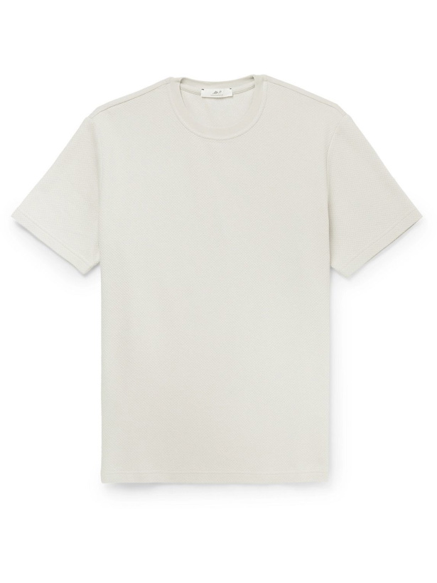 Photo: Mr P. - Textured Organic Cotton T-Shirt - Gray