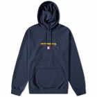 VETEMENTS Men's Haute Couture Logo Popover Hoody in Navy