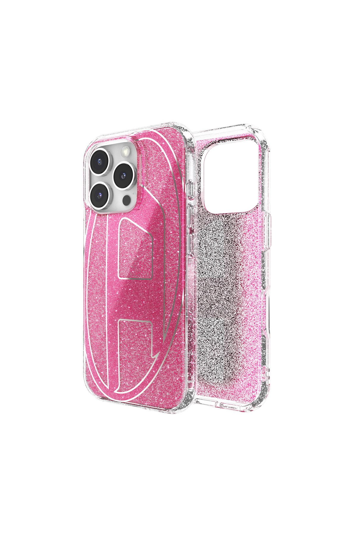 Diesel Oval D Glitter Case for i P 16 Pro - Cases - Unisex - Pink