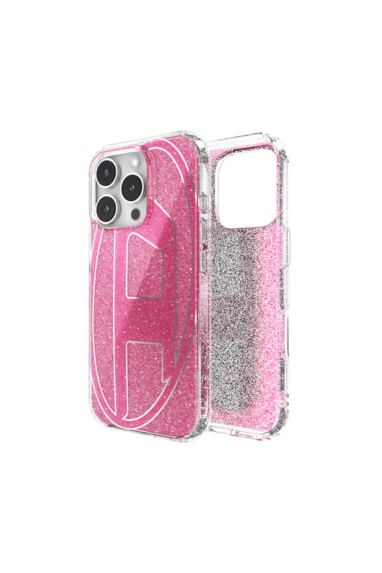 Photo: Diesel Oval D Glitter Case for i P 16 Pro - Cases - Unisex - Pink