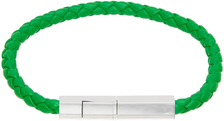 Photo: Bottega Veneta Green Braid Bracelet