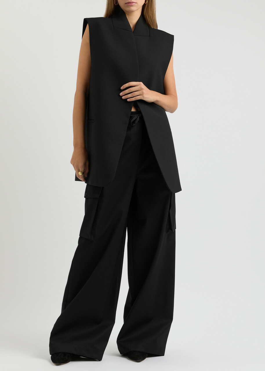 Rohe Sleeveless Wool-blend Jacket Black Róhe