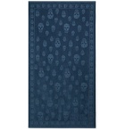Alexander McQueen - Logo-Jacquard Cotton-Terry Beach Towel - Blue