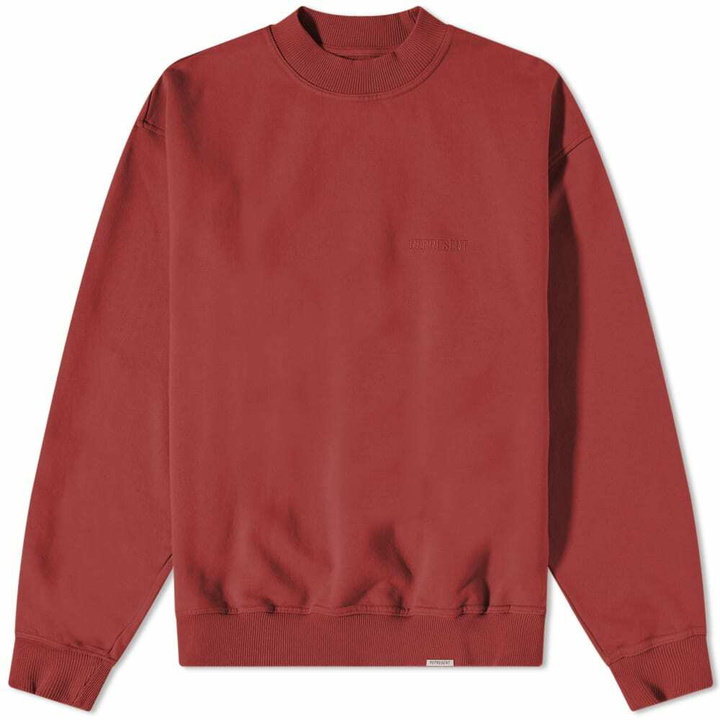 Photo: Represent Men's Blank Crew Sweat in Vintage Red