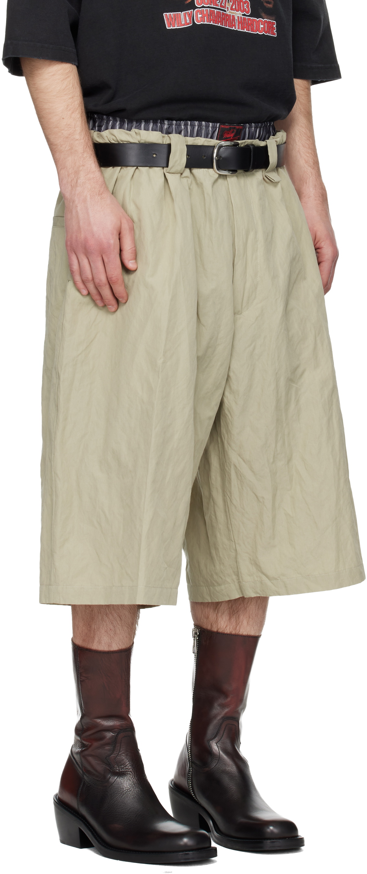 WILLY CHAVARRIA Khaki Toluca Shorts
