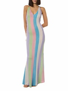 MC2 Saint Barth Woman Raschel Knit Striped Slip Dress Eydis