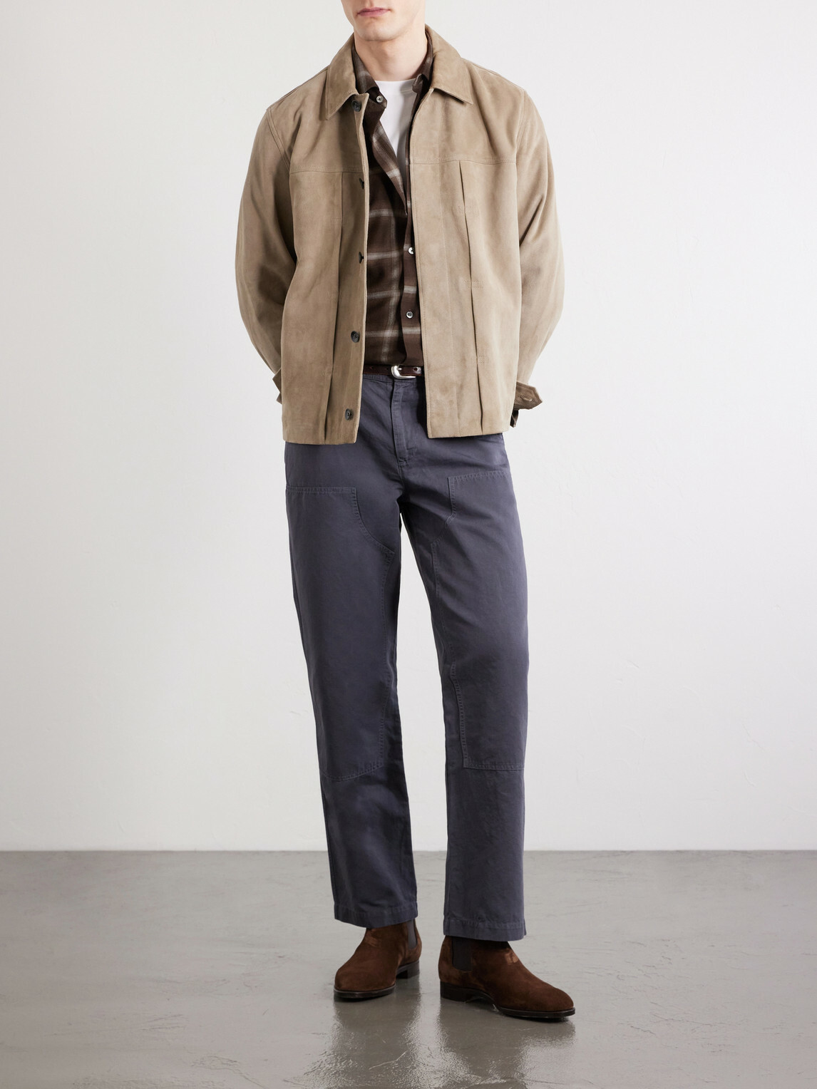 Mr P. - Straight-Leg Cotton and Linen-Blend Trousers - Gray