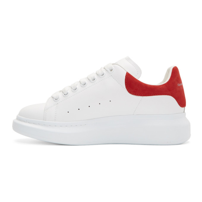 Alexander McQueen White and Red Oversized Sneakers Alexander McQueen