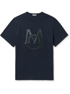 MONCLER - Logo-Appliquéd Cotton-Jersey T-Shirt - Blue