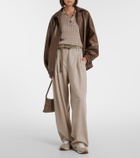 Brunello Cucinelli Monili virgin wool wide-leg pants