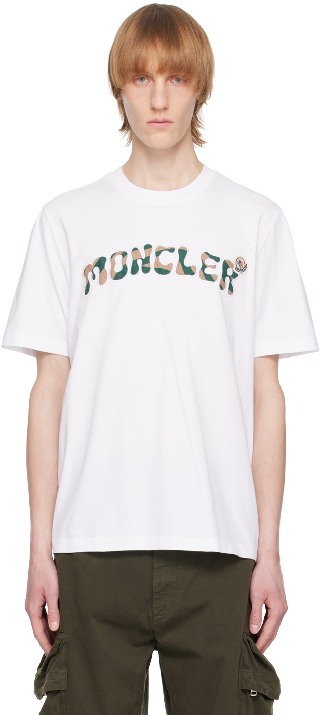 Moncler White Patch T-Shirt Moncler