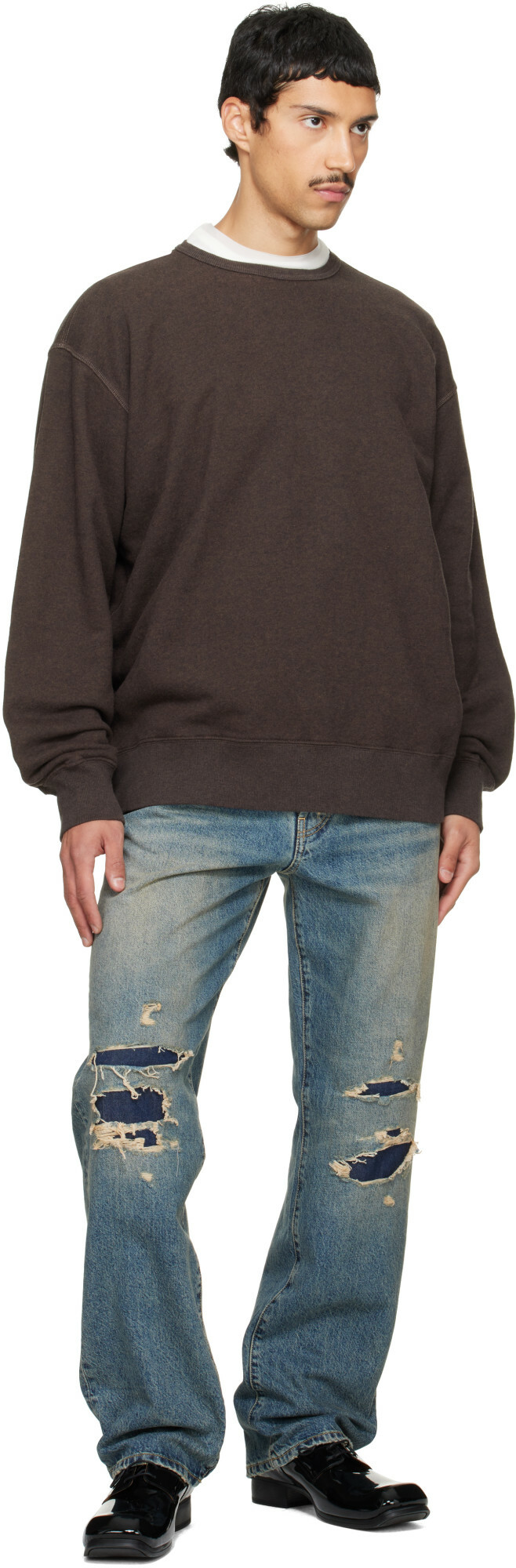 Maison Margiela Brown Panel Sweatshirt
