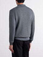 Begg & Co - Adrien Cashmere and Silk -Blend Polo Sweater - Gray