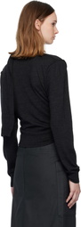LEMAIRE Gray Twisted Cardigan