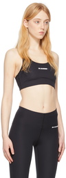 Jil Sander Black Nylon Sport Bra