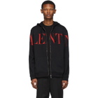 Valentino Black and Red Logo Hoodie