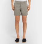 Orlebar Brown - Bulldog Slim-Fit Stretch-Cotton Twill Shorts - Men - Gray green