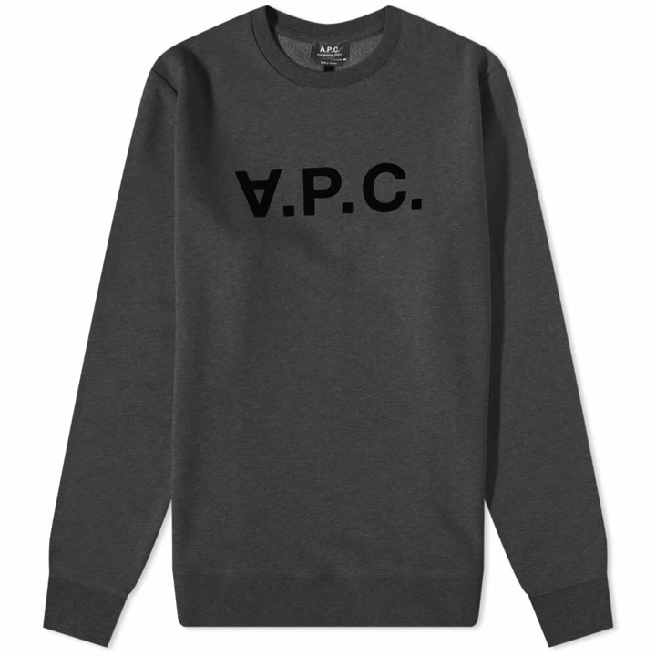 Photo: A.P.C. Men's VPC Logo Crew Sweat in Black/Black