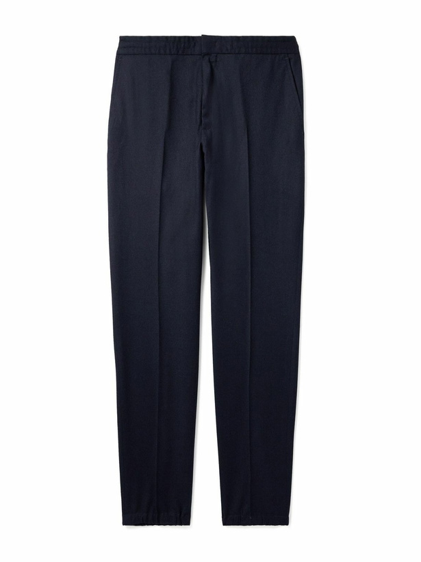 Photo: Zegna - Tapered Wool Trousers - Blue