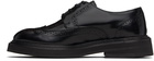 VINNY’s Black Leather Brogue Officer Derbys