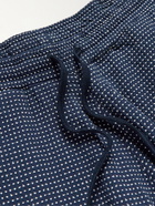 Universal Works - Lumber Straight-Leg Polka-Dot Cotton-Blend Drawstring Shorts - Blue