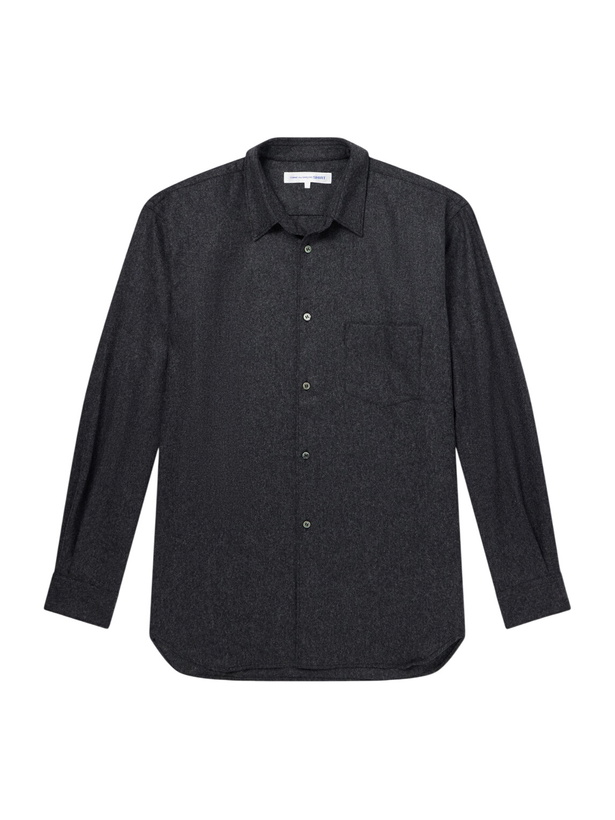 Photo: COMME DES GARÇONS SHIRT - Wool-Blend Flannel Shirt - Gray