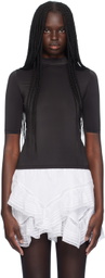Sandy Liang Black Lillian T-Shirt