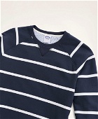 Brooks Brothers Men's Big & Tall French Terry Kangaroo Pocket Sweatshirt | Navy/White
