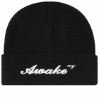 Awake NY Script Logo Beanie in Black