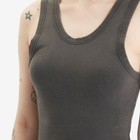 Entire Studios Women's Cropped Tank Top in Washed Black