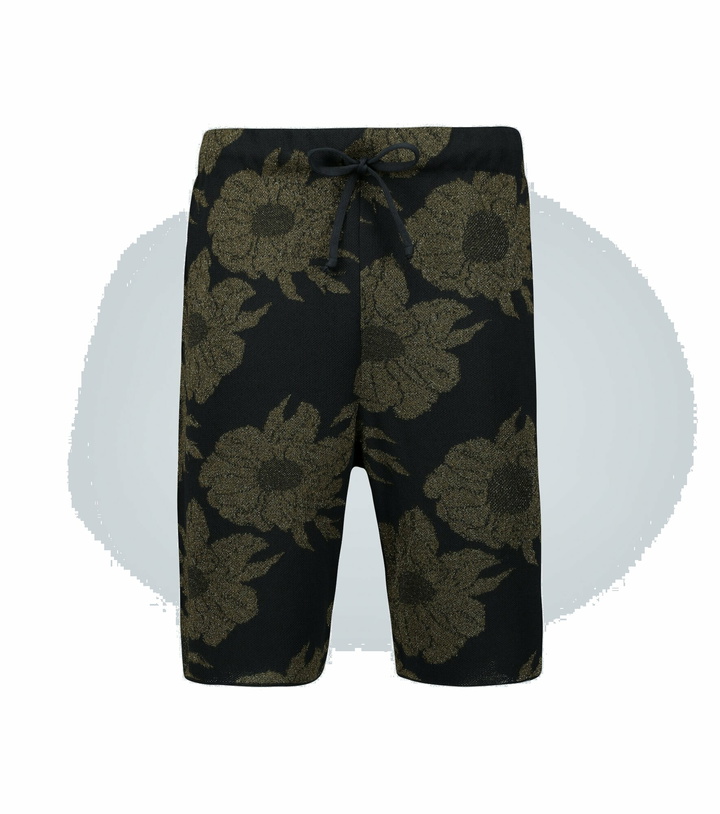 Photo: Dries Van Noten - Floral jacquard shorts