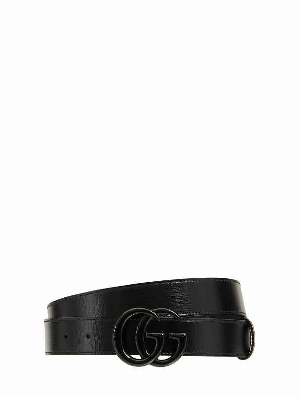 Photo: GUCCI - 3cm Gg Buckle Leather Belt