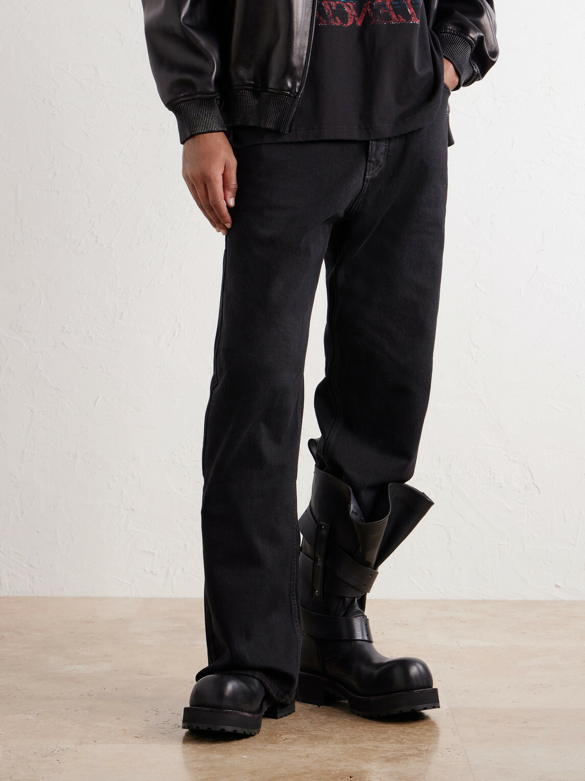 Balenciaga - Venom Buckled Leather Boots - Black