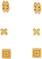 Ksubi Gold Dripps Earrings Set