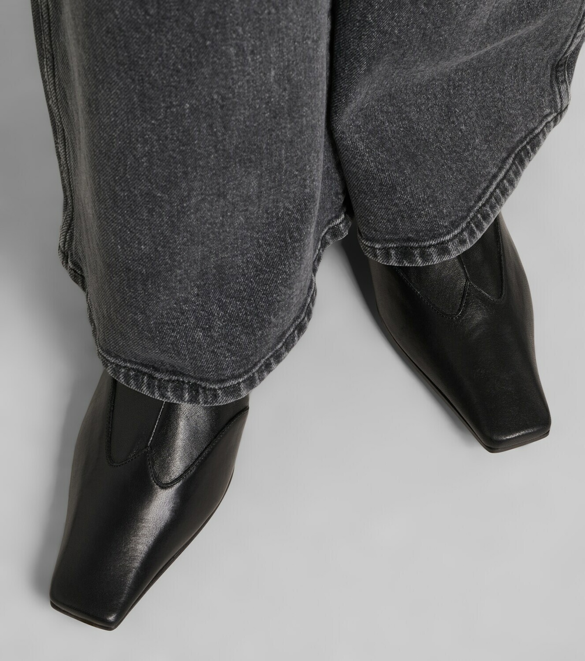 Khaite Nevada leather ankle boots
