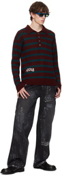 Andersson Bell Burgundy & Blue Stripe Sweater