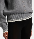 Magda Butrym Crochet-trimmed cotton and cashmere polo sweater