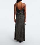 Dôen Silvanie silk-blend twill midi dress