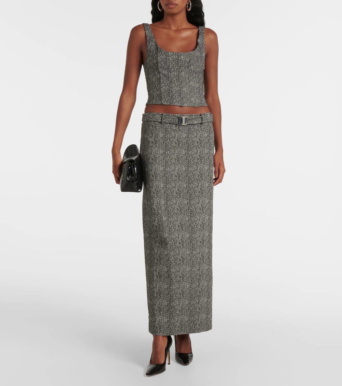 Staud Murray herringbone maxi skirt Staud