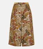 Dries Van Noten Floral jacquard midi skirt