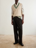 NN07 - Kay 10037 Straight-Leg Pleated Woven Trousers - Brown