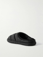 Balenciaga - Alaska Logo-Print Quilted Nylon Slippers - Black