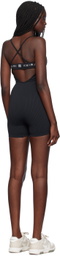 AMIRI Black MA Ribbed Seamless Romper