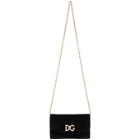 Dolce and Gabbana Black Velvet DG Mini Bag