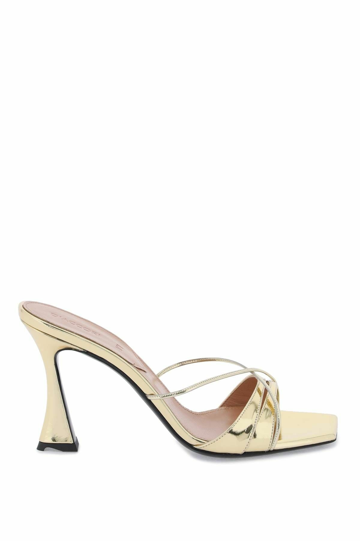 D'ACCORI metallic leather lust mules Gold