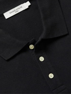 Maison Kitsuné - Logo-Appliquéd Cotton-Piqué Polo Shirt - Black