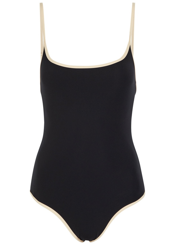 Photo: Toteme Contrasting-trim Swimsuit Black