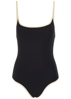 Toteme Contrasting-trim Swimsuit Black
