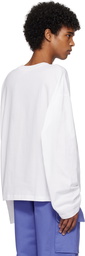 Marni White Logo Patch Long Sleeve T-shirt